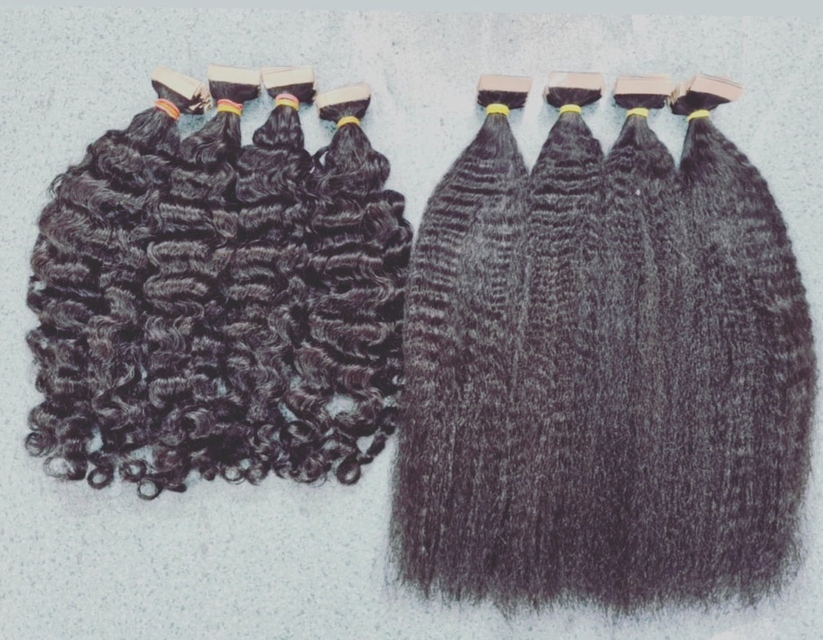 Premium 100% Human Single Donor Tape-Ins Hair Extensions at Sew Hair Extensions, Charlotte, NC